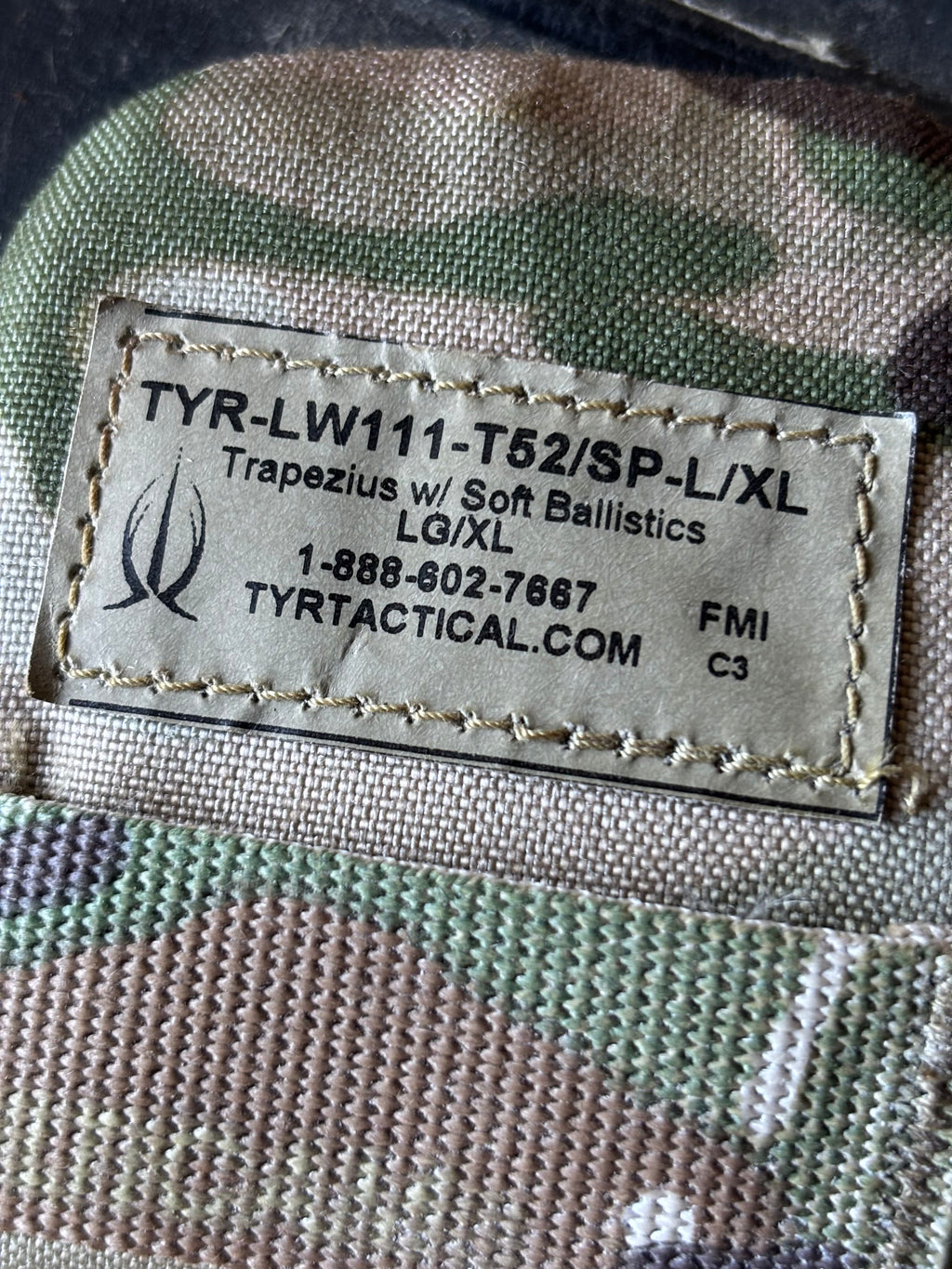 Tyr Tactical Trapezius w/soft ballistics