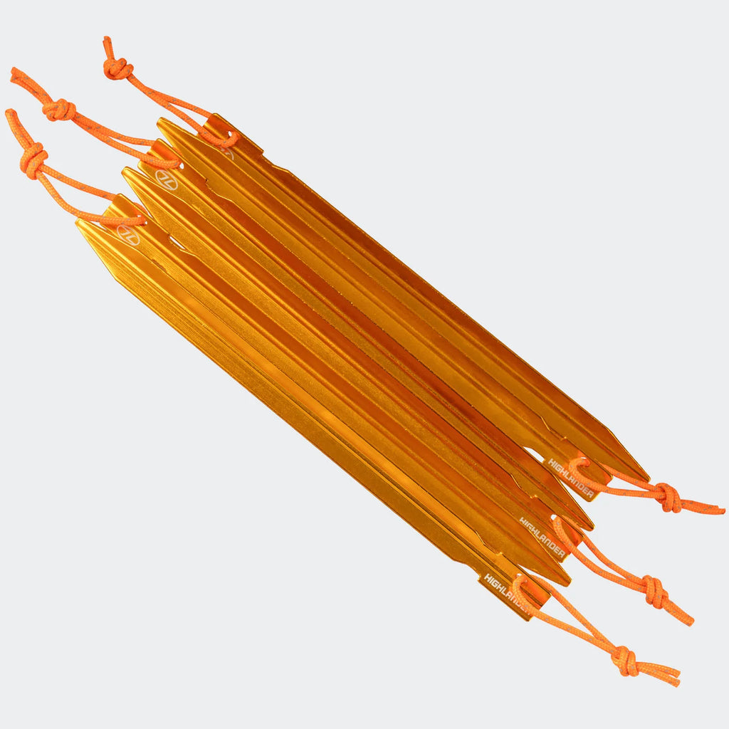 Highlander, Arrow Aluminium Pegs 18cm / 7inch 6 pack