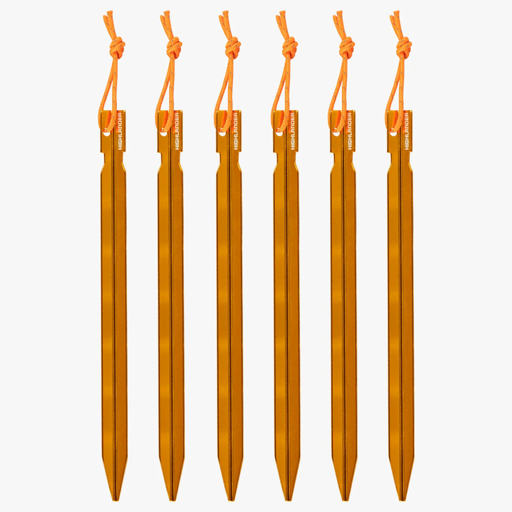 Highlander, Arrow Aluminium Pegs 18cm / 7inch 6 pack