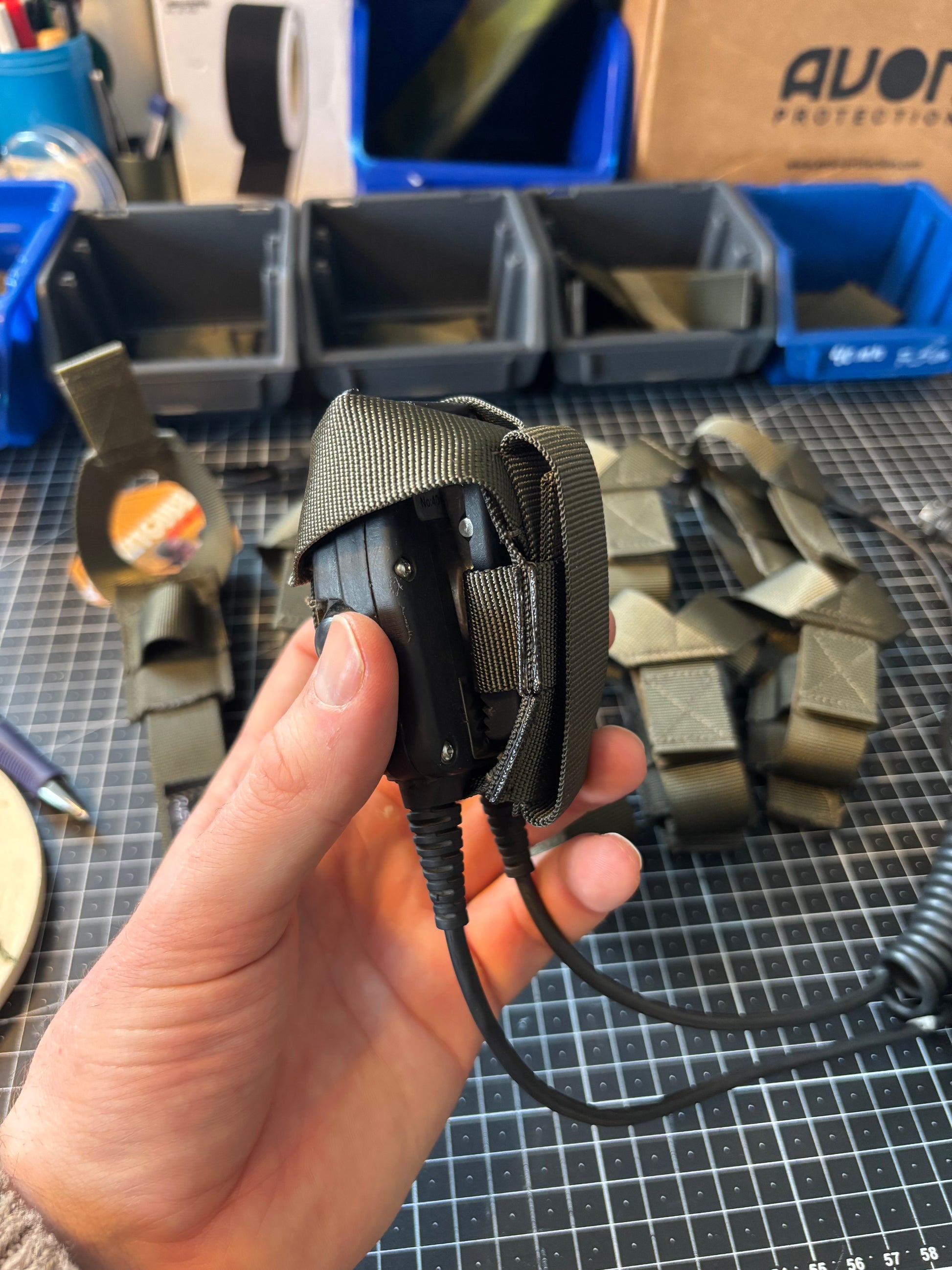 Molle retainer for 3M Peltor dual PTT