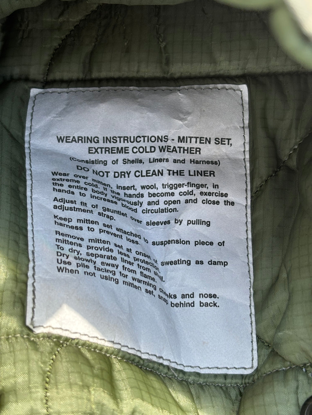 US Army extreme cold weather mittens, UCP
