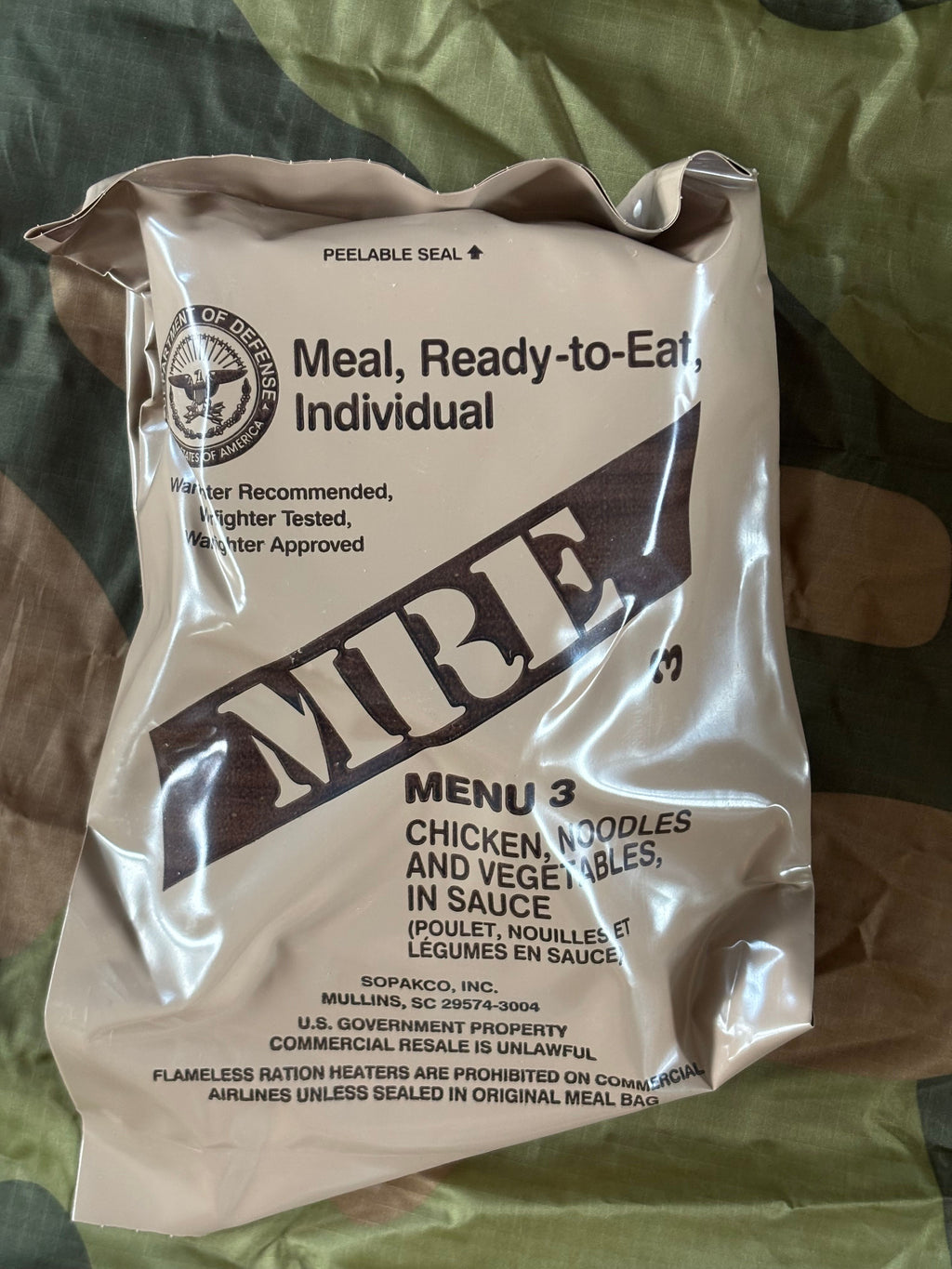 US, Meal Ready to Eat, field ration