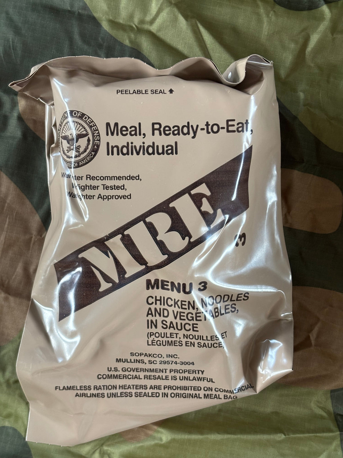 US, Meal Ready to Eat, field ration