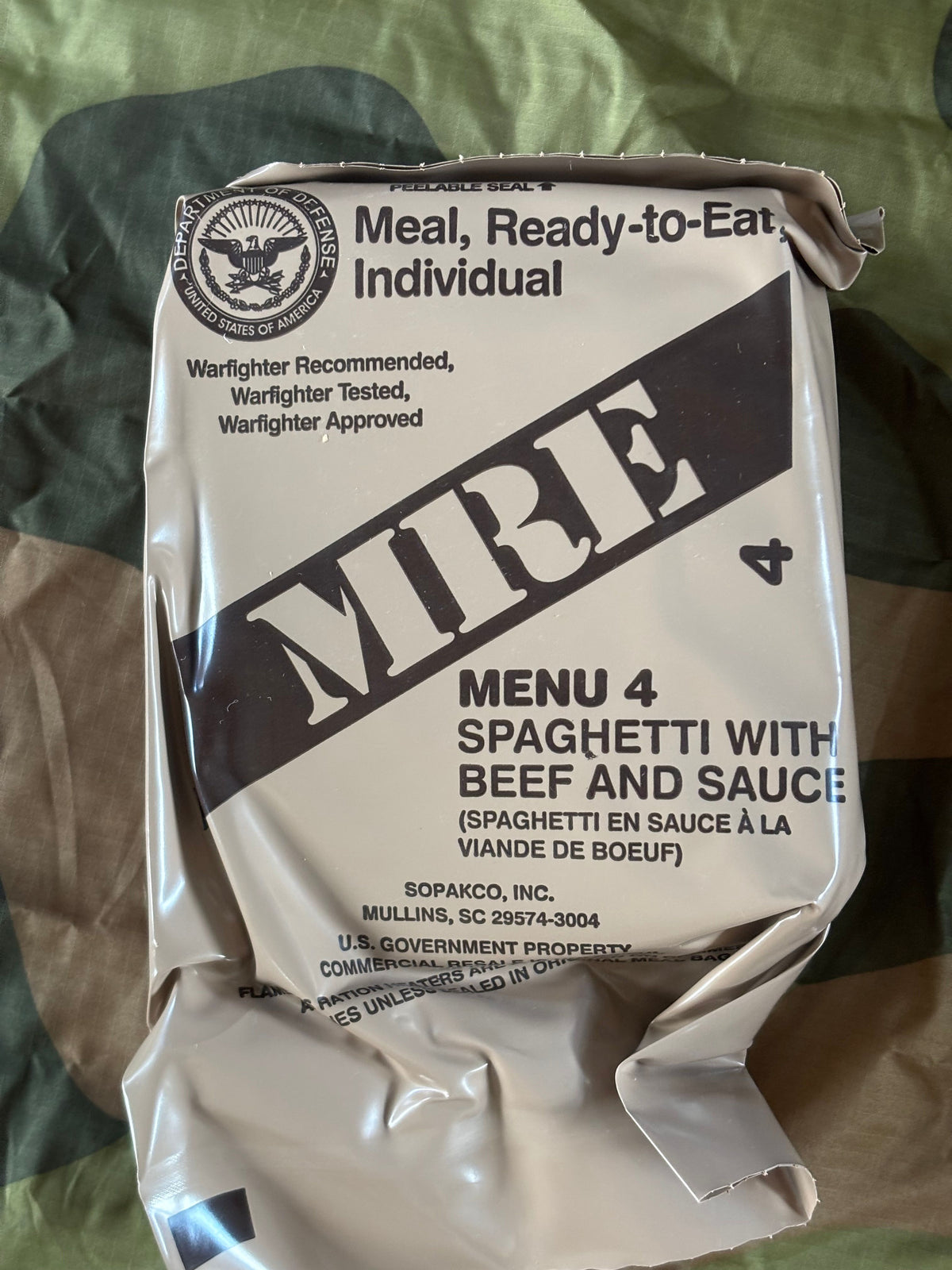 US, Meal Ready to Eat, field ration